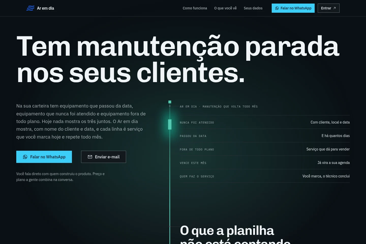 Ar em dia air-conditioning maintenance website